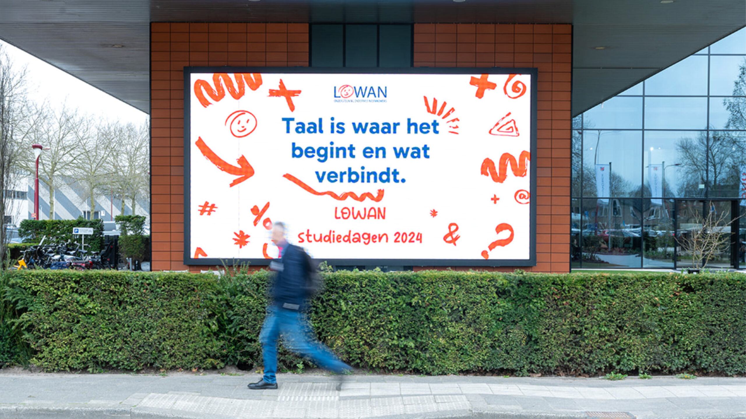 Afbeelding van een scherm met daarop een visualisatie voor een event voor LOWAN