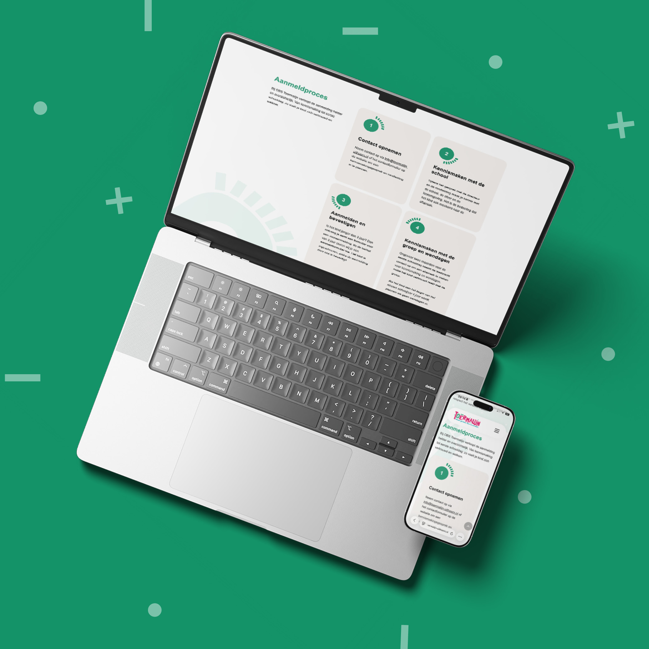 Voorbeelden van webdesign voor OBS Toermalijn